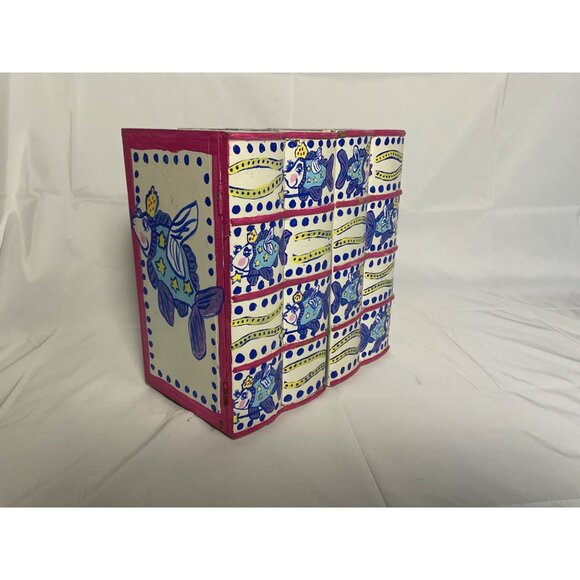 Wooden Storage Compartment with Fish Design - Picture 3 of 3